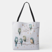Rustieke Woodland Tortelduifjes Romantische bruilo Tote Bag (Achterkant)