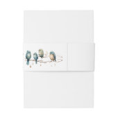 Rustieke Woodland Tortelduifjes Romantische bruilo Uitnodigingen Wikkel (Achterkant Voorbeeld)