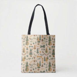 Rustieke Woodland Tote Tas – Lodge‑Stijl Hondenpot