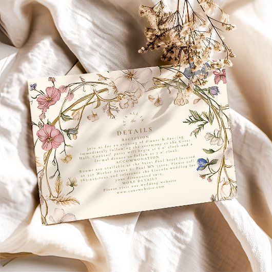 Rustieke Woodland varen bruiloft Informatiekaartje