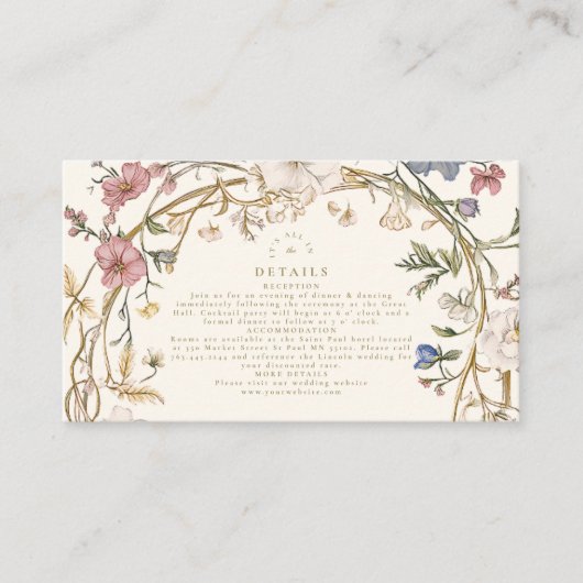 Rustieke Woodland varen bruiloft Informatiekaartje (Voorkant)