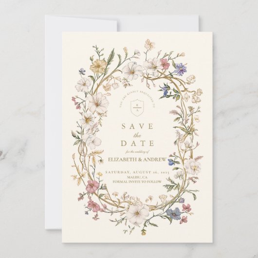 Rustieke Woodland varen bruiloft Save The Date (Voorkant)