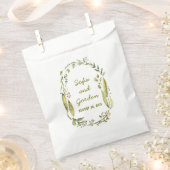 Rustieke Woodland Waterverf krans bruiloft Bedankzakje (Geknipt)