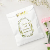 Rustieke Woodland Waterverf krans bruiloft Bedankzakje (Gezegeld)