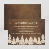 Rustieke Woodland Wedding Enclosure Kaarten (Voorkant / Achterkant)