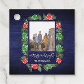 Rustieke Woodland Whimsical Mushrooms Kerstmis Bedankjes Labels (Voorkant)