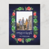 Rustieke Woodland Whimsical Mushrooms Kerstmis Feestdagenkaart (Voorkant)