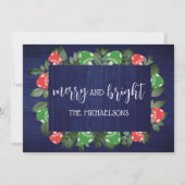 Rustieke Woodland Whimsical Mushrooms Kerstmis Feestdagenkaart (Voorkant)