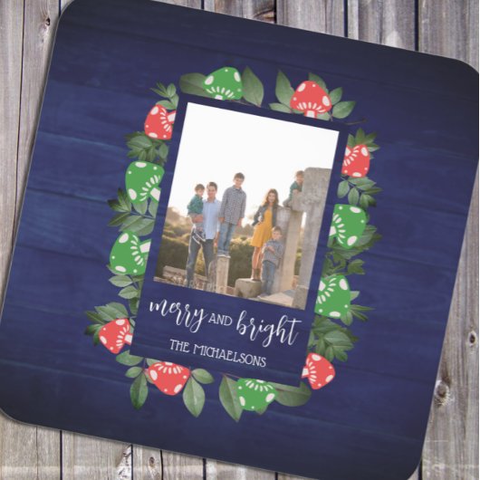 Rustieke Woodland Whimsical Mushrooms Kerstmis Kartonnen Onderzetters