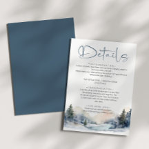 Rustieke Woodland Winter Bos Trouwgegevens