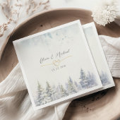 Rustieke Woodland Winter bruiloft servetten