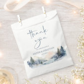 Rustieke Woodland Winter Forest bruiloft Dank u Bedankzakje (Geknipt)