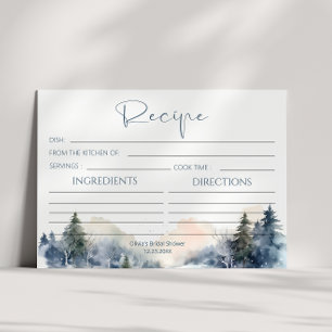 Rustieke Woodland Winter Forest Recept Kaart