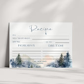 Rustieke Woodland Winter Forest Recept Kaart