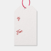 Rustieke Woodland Winter Village Kerstmis Cadeaulabel (Voorkant)