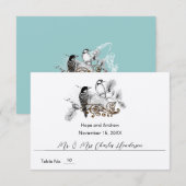 Rustieke Woodpecker Tortelduifjes Wedding Place Ca Kaart (Voorkant / Achterkant)