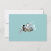 Rustieke Woodpecker Tortelduifjes Wedding Place Ca Kaart (Achterkant)