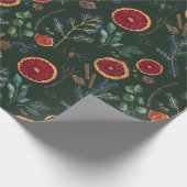 Rustieke Woodsy Hunter Green Gedroogde Botanicals Cadeaupapier (Hoek)