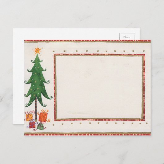 rustieke  x-mas uitnodiging (Voorkant / Achterkant)