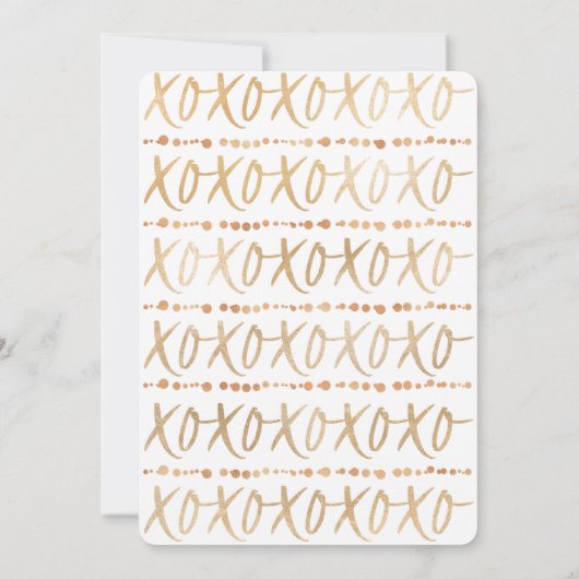 Rustieke XOXO Knuffels & Kusjes Valentijn Fotokaar Kaart (Achterkant)