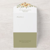 Rustieke zachte gele zonnebloemen geen diner all in one uitnodiging (Buitenkant)