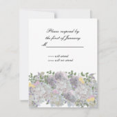 Rustieke zachte tuin bloemen antwoordkaart RSVP kaartje (Voorkant)