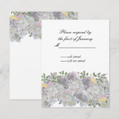 Rustieke zachte tuin bloemen antwoordkaart RSVP kaartje (Voorkant / Achterkant)