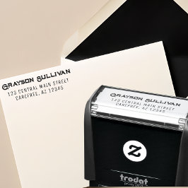 Rustieke Zakelijke Adres Zelfinktende Stempel