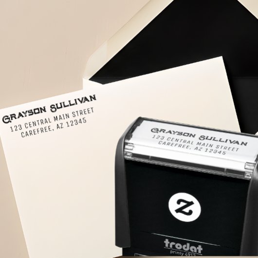 Rustieke Zakelijke Adres Zelfinktende Stempel
