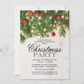 Rustieke Zakelijke Kerstvakantie Feestje Kaart (Voorkant)