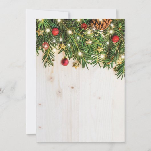 Rustieke Zakelijke Kerstvakantie Feestje Kaart (Achterkant)