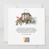 Rustieke zakelijke zakelijke QR-code kerst Kaart (Achterkant)