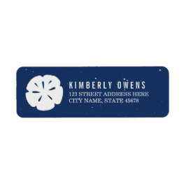 Rustieke Zand Dollar Retouradres Labels / Marine