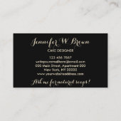 Rustieke zeepmand bloemenbranding visitekaartje (Achterkant)