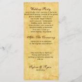 rustieke zeeschelp strand bruiloft programma programmakaart (Achterkant)