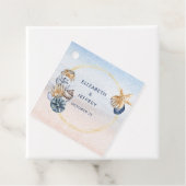 Rustieke Zeeschelpen Ocean Zee Zomer Strand Bruilo Bedankjes Labels (In situ)