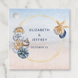 Rustieke Zeeschelpen Ocean Zee Zomer Strand Bruilo Bedankjes Labels