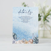 Rustieke Zeeschelpen Ocean Zee Zomer Strand Bruilo Informatiekaartje (Staand voorkant)