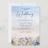 Rustieke Zeeschelpen Ocean Zee Zomer Strand Bruilo Kaart (Voorkant)