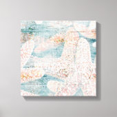 Rustieke zeester Blauwgroen blauw Canvas Afdruk (Voorkant)