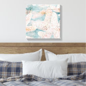 Rustieke zeester Blauwgroen blauw Canvas Afdruk (Insitu (Slaapkamer))