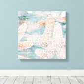 Rustieke zeester Blauwgroen blauw Canvas Afdruk (Insitu (Houten vloer))