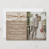 Rustieke zeesterren strand bruiloft foto huwelijk aankondiging (Voorkant)