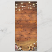 Rustieke zeesterren strandverlichting Tropische br Menu (Achterkant)