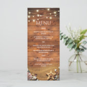 Rustieke zeesterren strandverlichting Tropische br Menu (Staand voorkant)