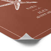 Rustieke zeesterren Terracotta Beach bruiloft welk Poster (Hoek)