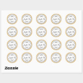 Rustieke zelfgemaakte appeltaart Mellow Yellow Che Ronde Sticker (Vel)