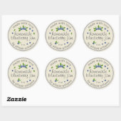 Rustieke zelfgemaakte Blueberry Jam Canning Antiek Ronde Sticker (Vel)