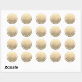 Rustieke zelfgemaakte champagne gouden blanco stic ronde sticker (Vel)