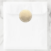 Rustieke zelfgemaakte champagne gouden blanco stic ronde sticker (Tas)